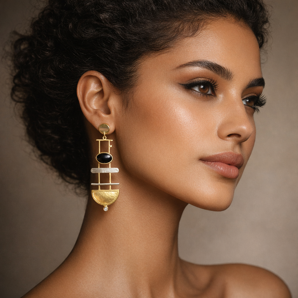 Ilana Black Earrings - Image 2