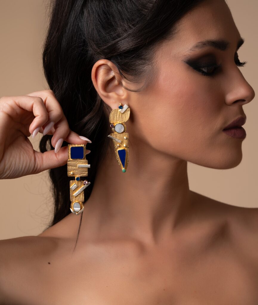 Wanderina Blue Earrings