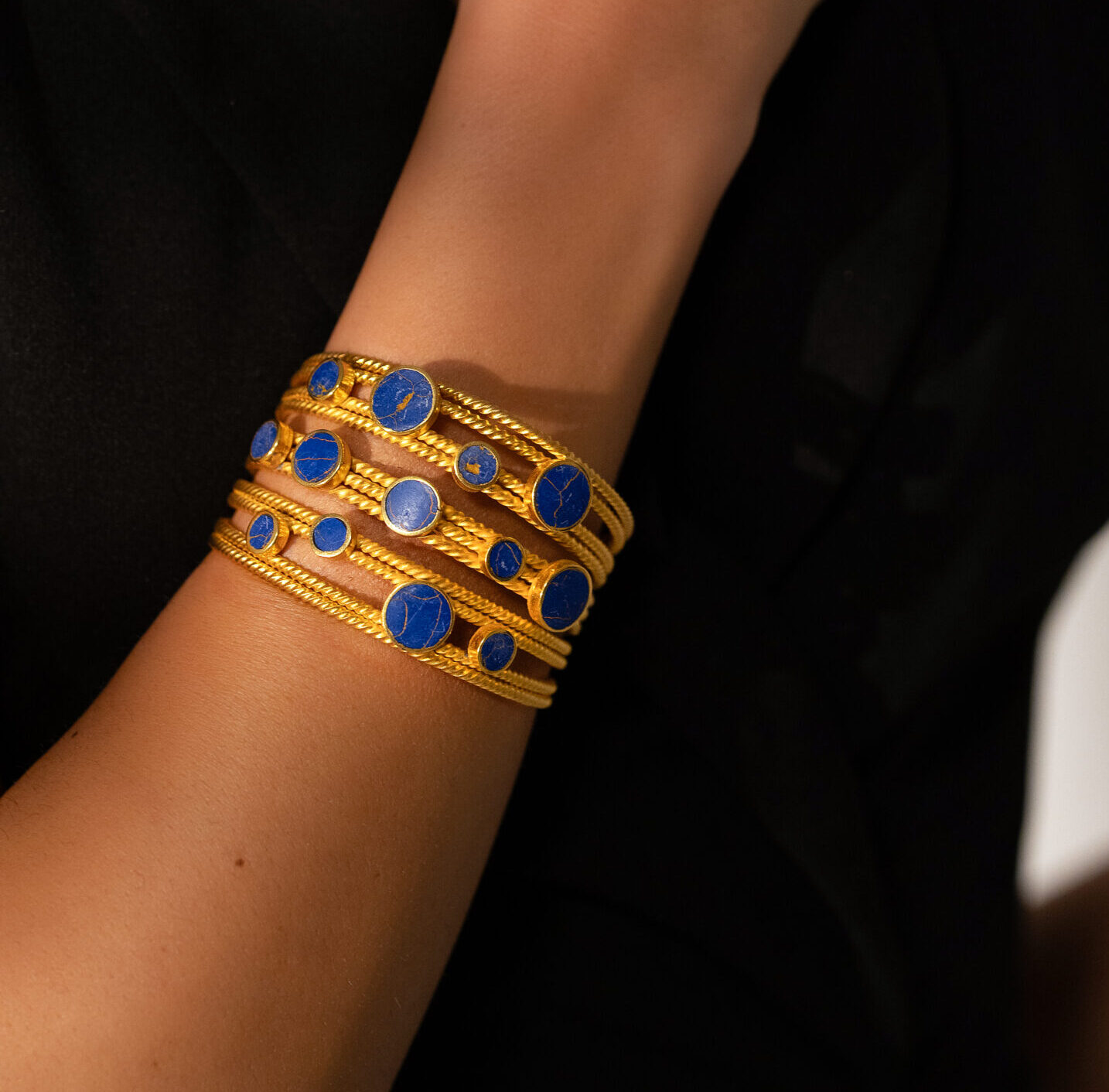 Blue Dot Bangles