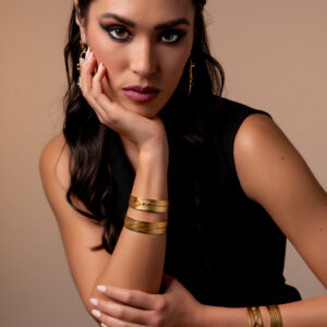 Geometric Cutwork Cuff