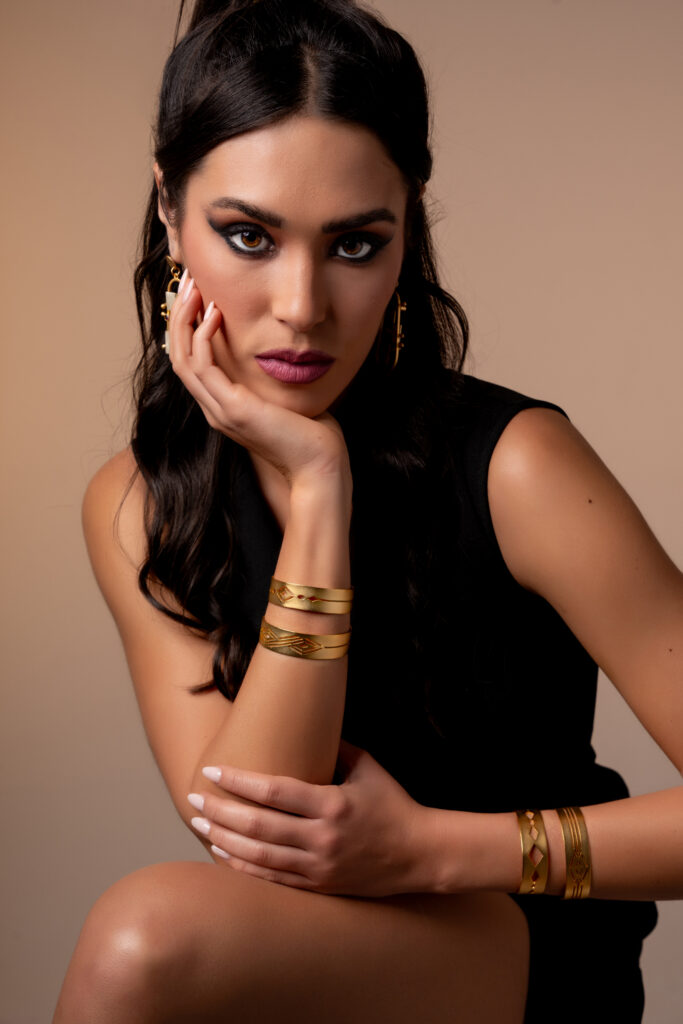 Geometric Cutwork Cuff