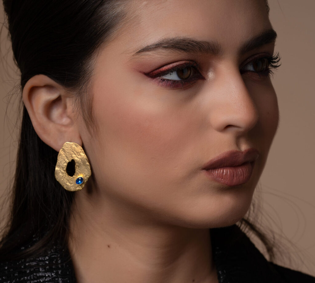Blue Donut Earrings