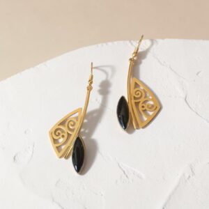Onyx Butterfly Earrings