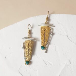 Green Heart Earrings