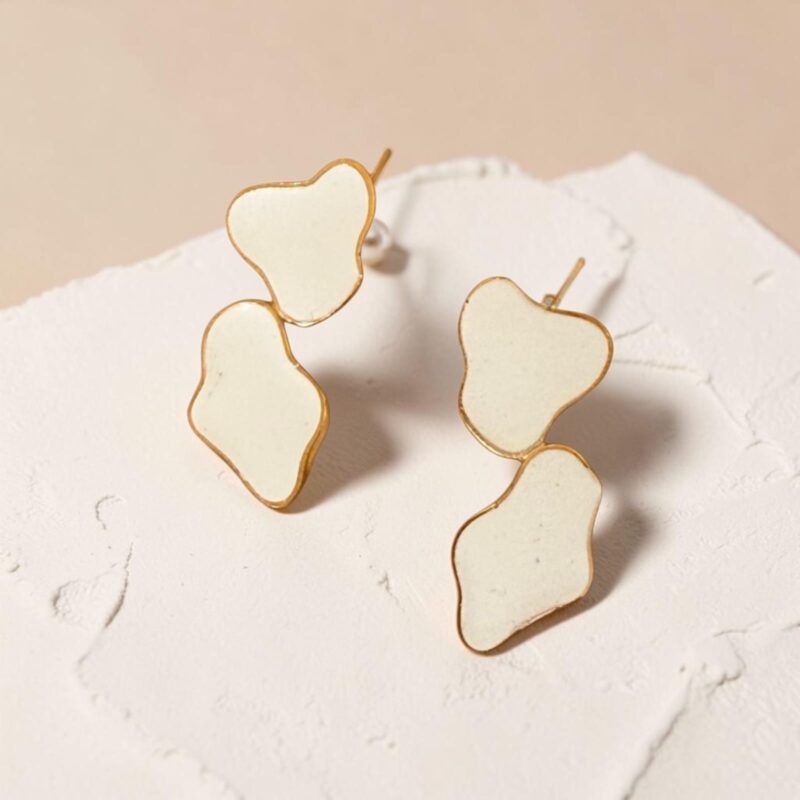 Ivory Bloom Earrings Small