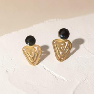Black Dot Earrings