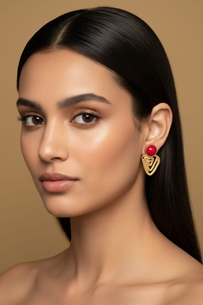 Red dot Earrings