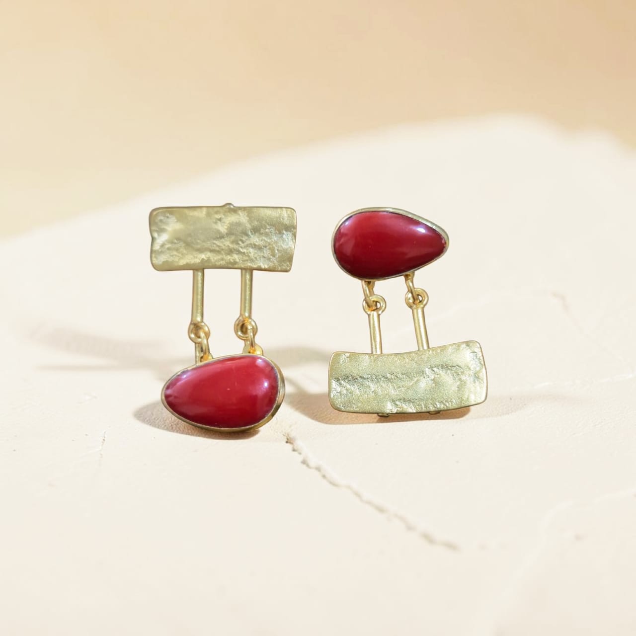 Red Drop Earrings
