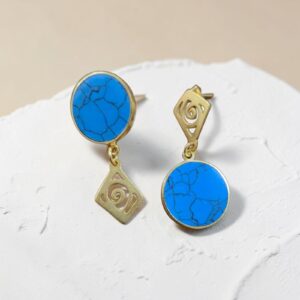 Turquoise Swirl Earrings